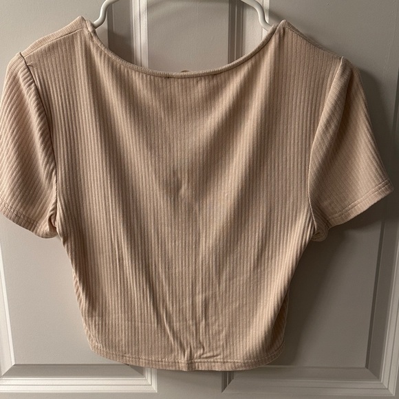 Lyn Burchen Cream Ribbed Women's Top - Picture 4 of 4